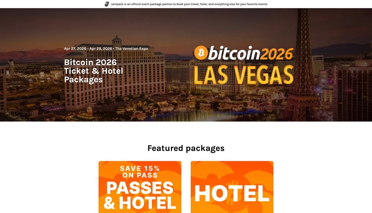 Customized event package page