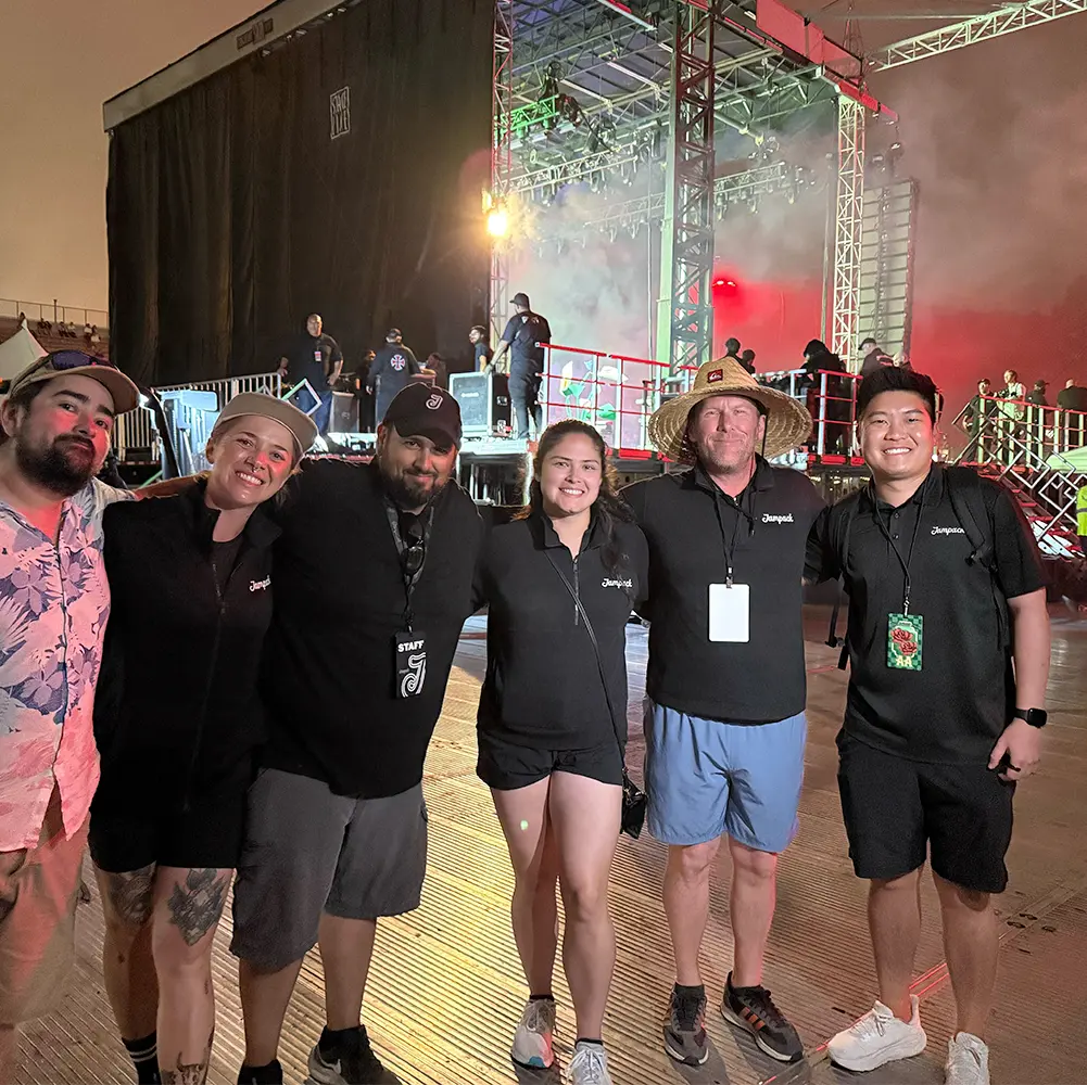 The Jampack team behind the scenes