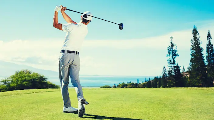 A group golf outing booked as an offsite excursion